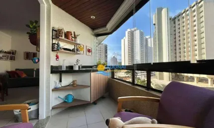 Apartamento com 3 dormitórios à venda, 115 m² por r$ 750.000,00 - jardim astúrias - guarujá/sp