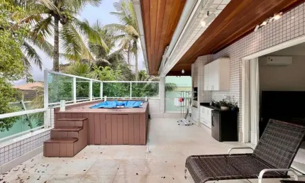 Cobertura com 2 dormitórios à venda, 145 m² por R$ 1.400.000,00 - Tombo - Guarujá/SP