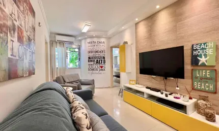 Apartamento com 1 quarto à venda, 57 m² por R$ 405.000 - Tombo - Guarujá/SP
