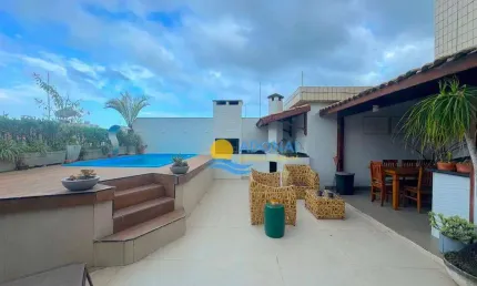 Cobertura com 3 dormitórios à venda, 164 m² por R$ 800.000 - Enseada - Guarujá/SP