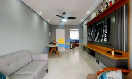 Apartamento com 3 dormitórios à venda, 85 m² por r$ 450.000,00 - jardim astúrias - guarujá/sp