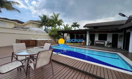Casa com 5 dormitórios à venda, 302 m² por r$ 2.600.000,00 - balneário praia do pernambuco - guarujá/sp