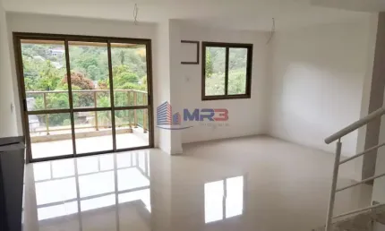 Cobertura com 3 quartos à venda na estrada do guanumbi, 630, freguesia (jacarepaguá), rio de janeiro, 166 m2 por r$ 750.000