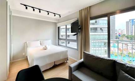 Studio com 1 quarto e mobiliado, 27 m² na Zona Sul em Vila Nova Conceição, São Paulo