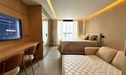 Studio mobiliado para locação no itaim bibi – completo e decorado