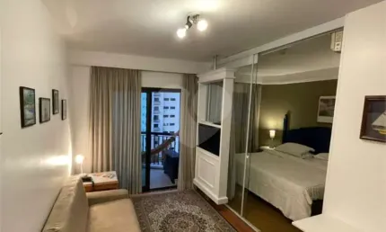 Flat com 1 quarto à venda na Avenida Jandira, 501, Moema, São Paulo