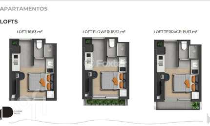 Apartamento com 1 quarto à venda na Rua Almirante Tamandaré, 150, Floresta, Porto Alegre, 17 m2 por R$ 299.000
