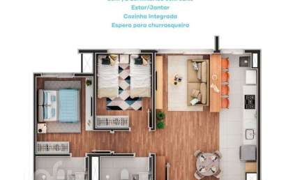 Apartamento com 2 quartos à venda na Rua Tenente Ary Tarrago, 2575, Passo das Pedras, Porto Alegre, 56 m2 por R$ 365.000