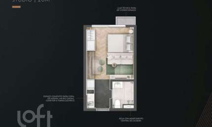 Apartamento com 1 quarto à venda na Avenida João Wallig, 100, Passo da Areia, Porto Alegre, 26 m2 por R$ 350.000