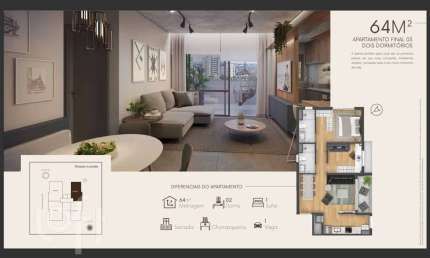 Apartamento com 2 quartos à venda na Rua Ferreira Viana, 627, Petrópolis, Porto Alegre, 64 m2 por R$ 850.000