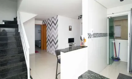 Cobertura com 2 quartos para alugar na Rua Tiradentes, 125, Vila Assunção, Santo André, 80 m2 por R$ 2.520