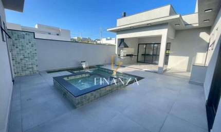 Casa térrea nova com 3 suítes, ótimo acabamento, condomínio Milano, Indaiatuba - SP
