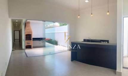Casa térrea nova com arquitetura moderna, bem iluminada e com excelente localização, bairro Aqui se Vive, Indaiatuba SP