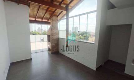 Cobertura de 106m² (53m²+53m²) bem distribuído, 2 dormitórios sendo 1 suíte, à venda por R$ 670.000 - Vila Pires, Santo André/SP