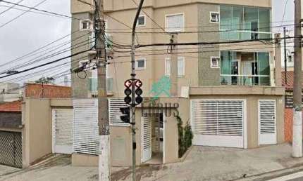 Cobertura ótima disposição de 92m² sendo (46m²+ 46m²) bem distribuído, 2 quartos sendo 1 suíte, à venda por R$ 425.000 - Vila Apiaí, Santo André/SP
