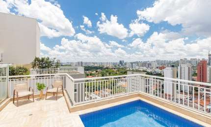 Linda Cobertura com 284m, 4 Dormitórios, 3 vagas de garagem, Chácara Santo Antônio, SP