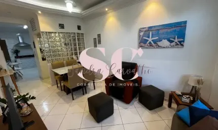 Apartamento térreo mobiliado  – frente mar – embaré, santos/sp