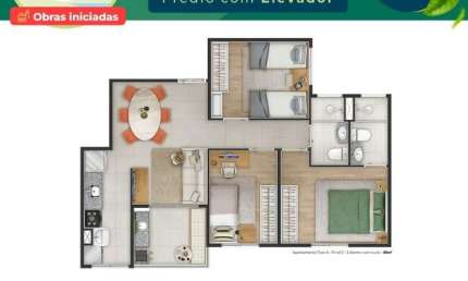 Apartamento com 3 quartos à venda na Avenida Doutor Odair Pacheco Pedroso, Vila Monte Serrat, Cotia