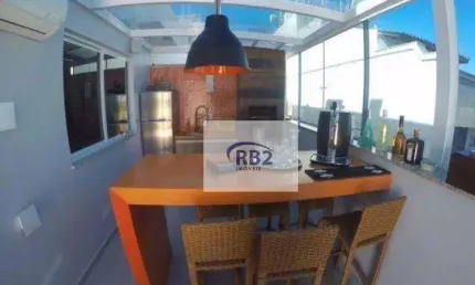 Cobertura duplex com 3 quartos sendo 1 suíte e 2 vagas finamente decorada em condomínio alto padrão com lazer completo