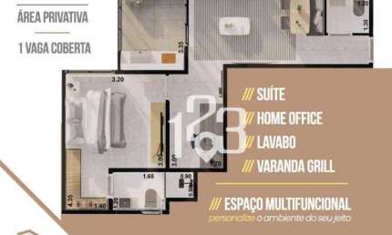 Apartamento com 1 dormitório à venda, 51 m² por R$ 435.052,40 - Jardim Nova Bragança - Bragança Paulista/SP