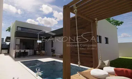 Casa em condomínio fechado com 3 quartos à venda na Estrada Municipal PLN-360, Parque Brasil 500, Paulínia, 192 m2 por R$ 1.690.000