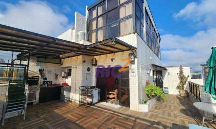 Km 1 | Cobertura Triplex | 3 Qtos com 180m² | Vista Mar | 2 Vagas