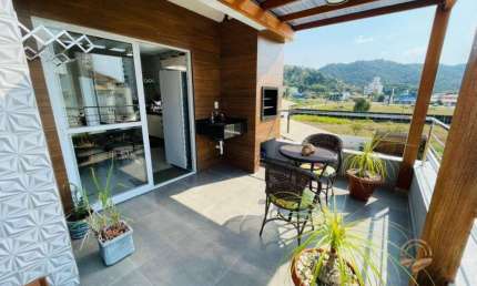 Apartamento Duplex com 2 dormitórios à venda, 110 m² por R$ 750.000,00 - Praia de Palmas - Governador Celso Ramos/SC
