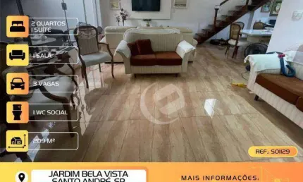 Sobrado à venda, 209 m² por r$ 1.800.000,00 - jardim bela vista - santo andré/sp