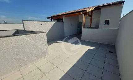Cobertura à venda, 82 m² por r$ 430.000,00 - vila scarpelli - santo andré/sp