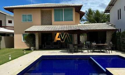 Casa em condomínio fechado com 4 quartos à venda na Rua Alameda Humaitá, 352, Guarajuba, Camaçari