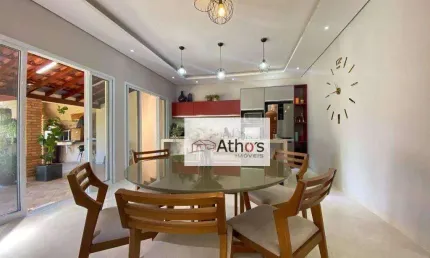 Chacara a venda, terras de itaici, at 1000m² ac 290m², 3 suites 2 com closet, sala, copa e cozinha integradas, piscina, 8 vagas sendo 2 cobertas