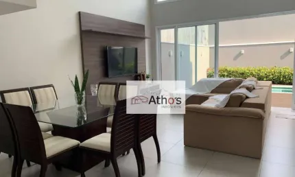 Sobrado a venda, Terra Nobre, Indaiatuba/SP, 3 suítes, sala ampla pé direito duplo, cozinha integrada, piscina, quintal com pergolado, 4 vagas
