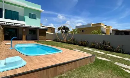 Casa 4/4 - Vendo Condomínio Parque do Jacuípe - Vende casa geminada - Barra do Jacuípe