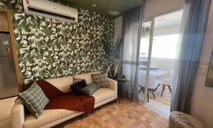 MARAVILHOSO APARTAMENTO, PRÉDIO NOVO, 2 DORMITÓRIOS, SACADA NA SALA, ALZER COMPLETO NO BAIRRO BOQUEIRÃO EM SANTOS!!!