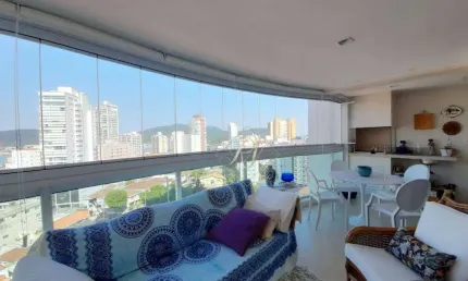 EXCELENTE APARTAMENTO, 3 SUÍTES, VARANDA FECHADA EM VIDROS, LAZER COMPLETO NO BAIRRO PONTA DA PRAIA NA CIDADE DE SANTOS!!!