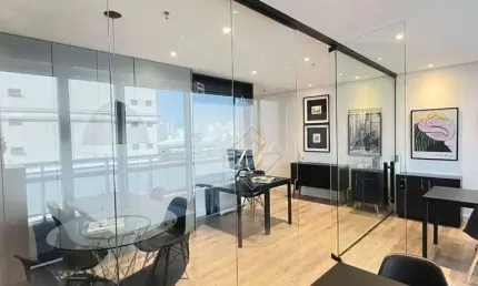 Sala comercial, mobiliado, decorado, na cidade de santos!!!