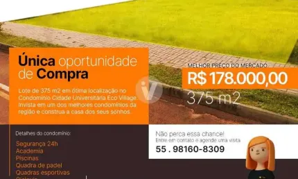 Terreno à venda na Estrada Municipal Silvio Schirmer, 2443, Camobi, Santa Maria