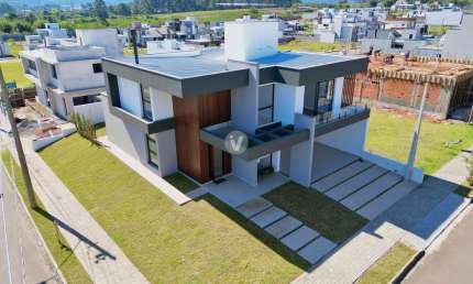 Casa nova em condomínio fechado de Camobi com 3 dormitórios + escritório