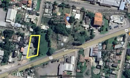 Terreno na beira da BR-287, no bairro Camobi, na cidade de Santa Maria/RS.