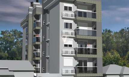 Apartamento 1 dormitório com sacada e churrasqueira em Camobi