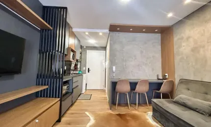 Studio mobiliado no uniqo smart living, localizado no bairro camobi.
