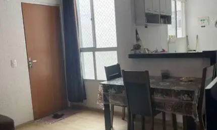 Apartamento funcional com cozinha americana, bancada em granito.