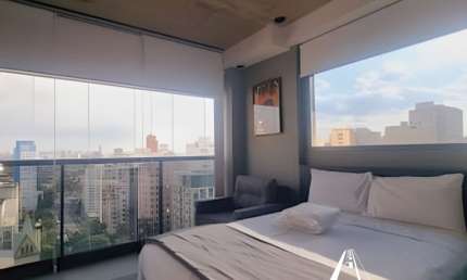 VISITE ESSE ACONCHEGANTE E MODERNO STUDIO NO COND ON LORENA!