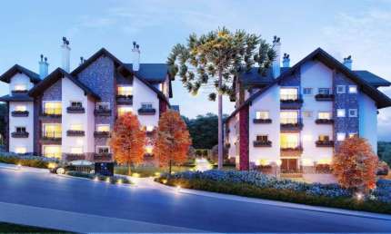 Apartamento para Venda no bairro Vila Suíça em Gramado, 2 quartos sendo 2 suítes, 2 vagas, 76 m² de área total, 76 m² privativos,