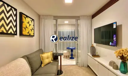 Apartamento finamente mobiliado à venda no Centro de Guarapari-ES - Realize Negócios Imobiliários.