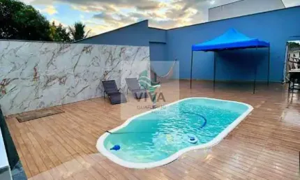 Casa de alto padrão com área de lazer á venda na praia de santa mônica, guarapari-es