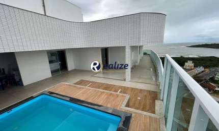 Cobertura composta por 4 quartos com Área de Lazer Completa á venda na Praia do Morro, Guarapari-ES - Realize Negócios Imobiliários.