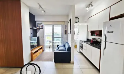 Flat mobiliado para venda e locação no Edifício Apogeo, próximo à Avenida Itatiaia - Ribeirão Preto/SP.