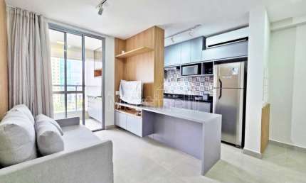 Apartamento mobiliado de 51m² de área útil para locação, próximo ao Ribeirão Shopping - Bairro Alto da Boa Vista, Ribeirão Preto/SP.