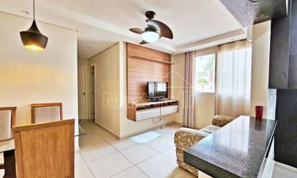 Apartamento semi mobiliado de 49m² de área útil para venda e locação no Condomínio Regalle Club - Bairro Parque Industrial Lagoinha, Ribeirão Preto/SP.